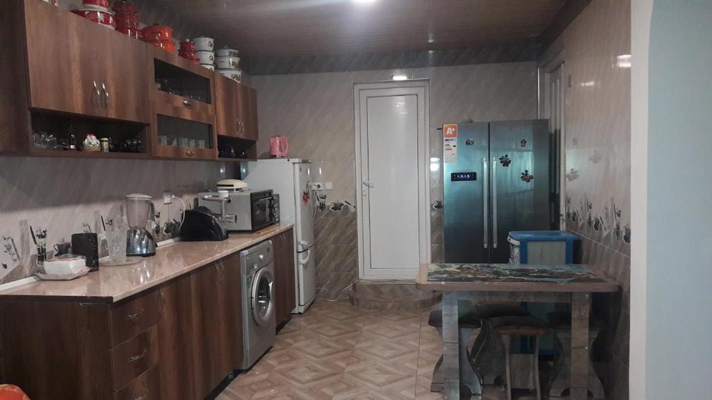 Kuchyň nebo kuchyňský kout v ubytování Guesthouse _ DAVITI