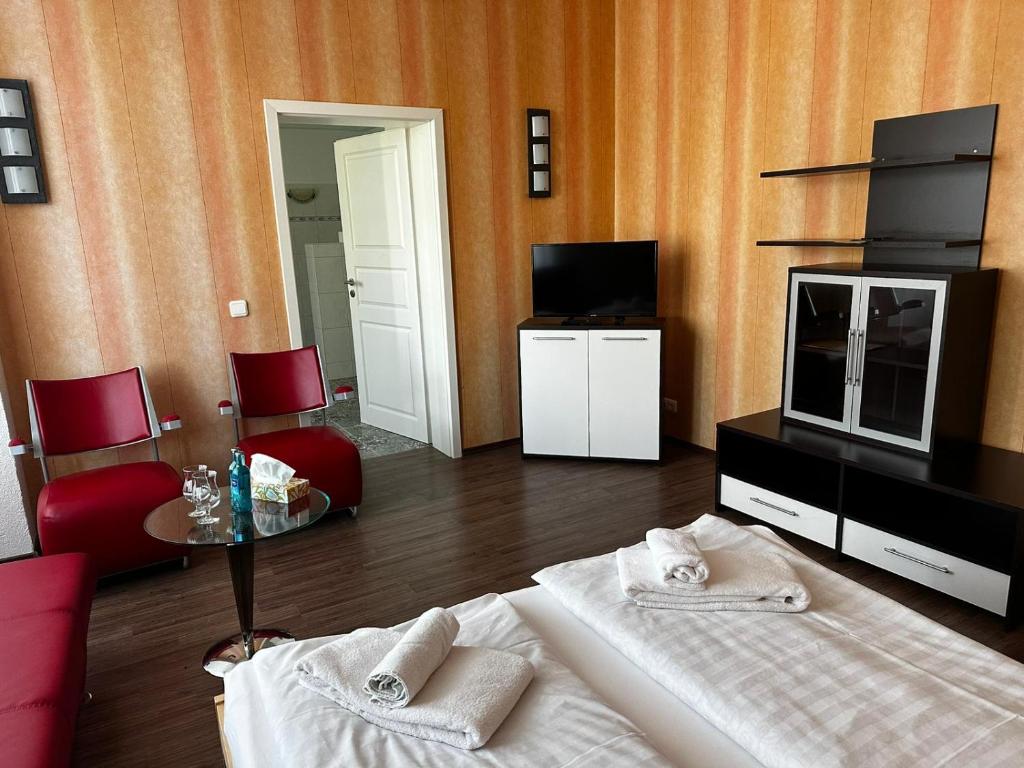 Kuchyň nebo kuchyňský kout v ubytování Schloss Beichlingen