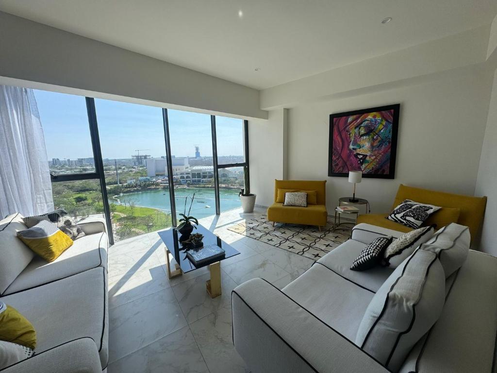 Posezení v ubytování Luxury Penthouse in Cabo Norte