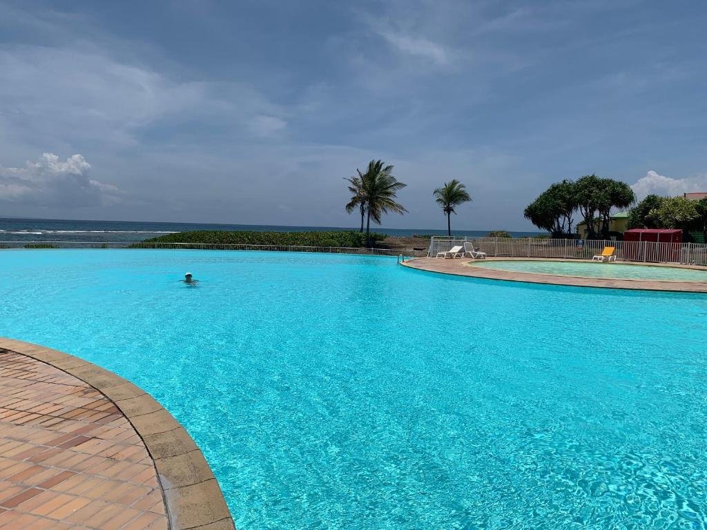 Piscine de l'établissement Studio Mojito vue mer,piscine avec cuve eau et accès plage et piscine ANSE DES ROCHERS ou située à proximité