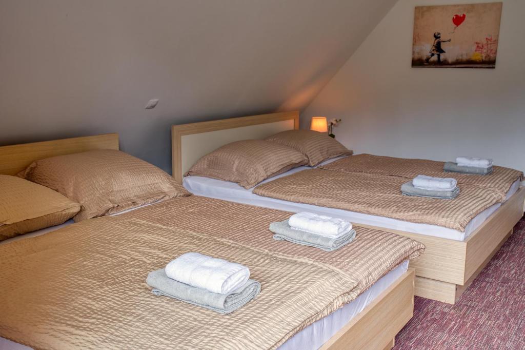 Postel nebo postele na pokoji v ubytování Apartma Pikabooth