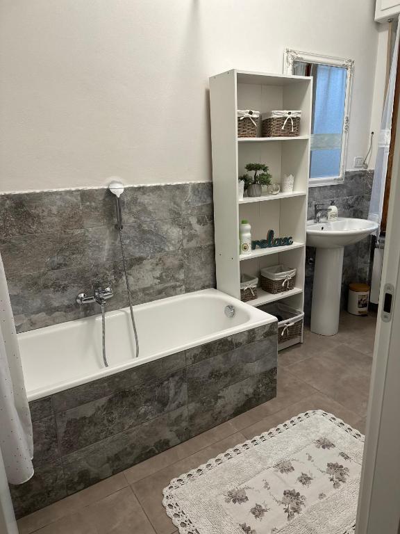 Koupelna v ubytování Casa di Maya