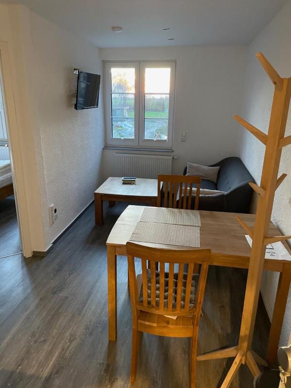 TV a/nebo společenská místnost v ubytování Ferienhaus Kunz