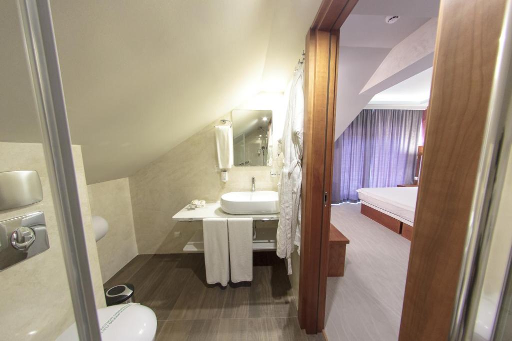 Koupelna v ubytování Hotel Porto In