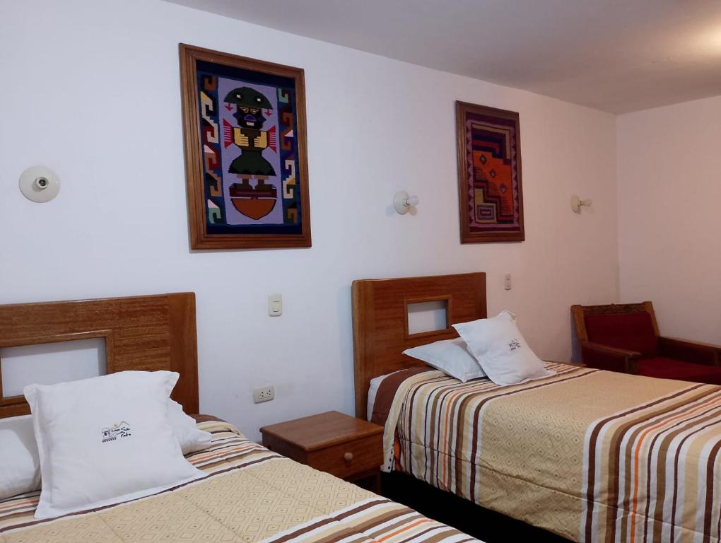 Postel nebo postele na pokoji v ubytování Casa San Pedro Cusco