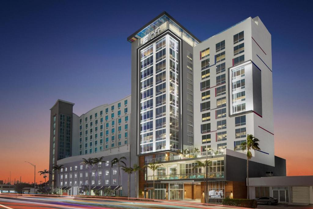 a rendering of a tall building at Aloft Fort Lauderdale Airport & Cruise Port in Fort Lauderdale