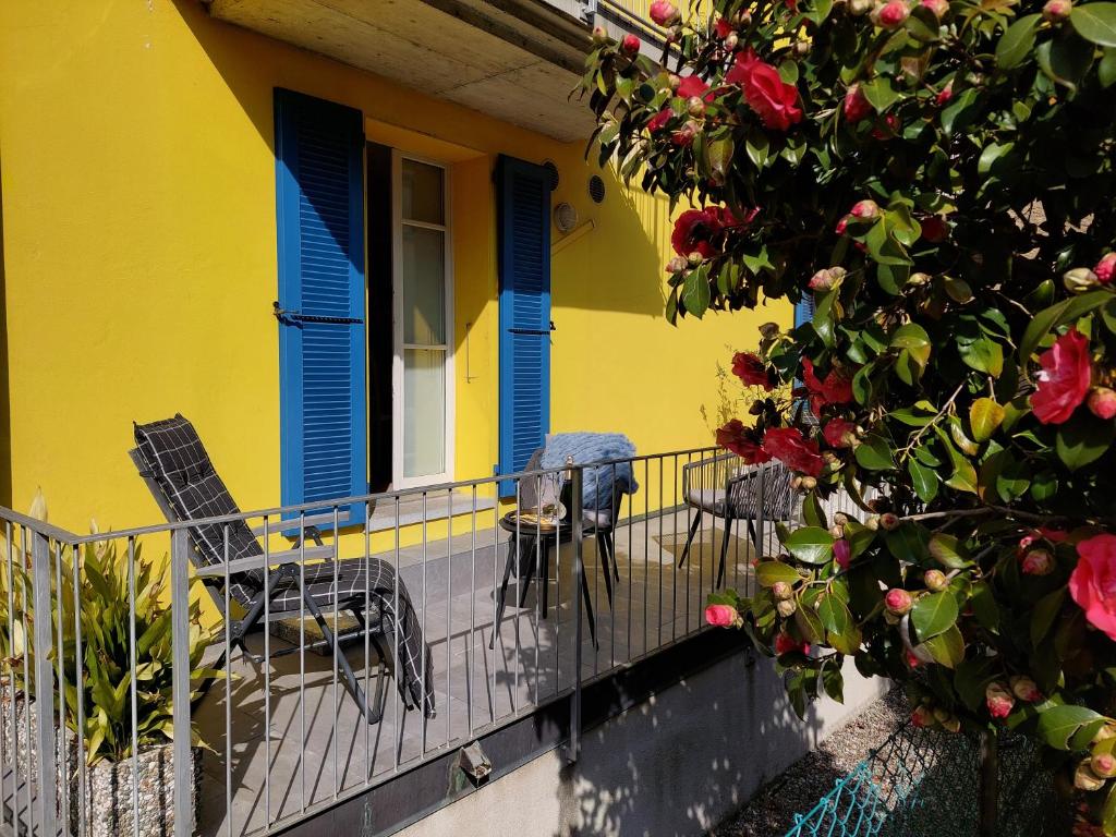 Balkón nebo terasa v ubytování Dolceresio Lugano Lake B&B