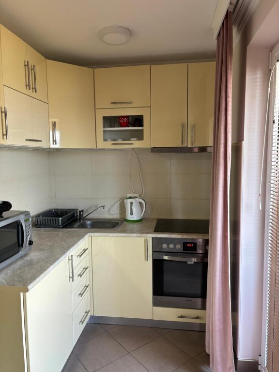 Kuchyň nebo kuchyňský kout v ubytování Apartmani "MARIJA" Golubac