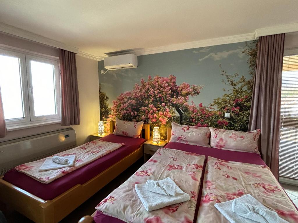Postel nebo postele na pokoji v ubytování Apartmani "MARIJA" Golubac
