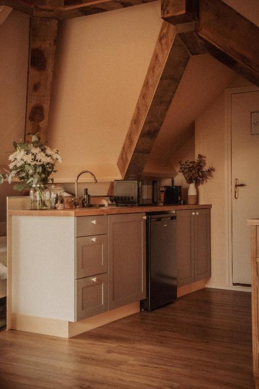 Kuchyň nebo kuchyňský kout v ubytování Maison Bellefleur B&B - Pension