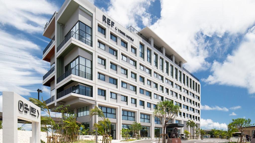 a rendering of the office building at REF Okinawa Arena by VESSEL HOTEL in Okinawa City