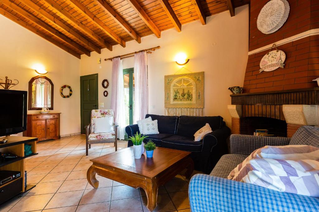A television and/or entertainment centre at Villa Elli