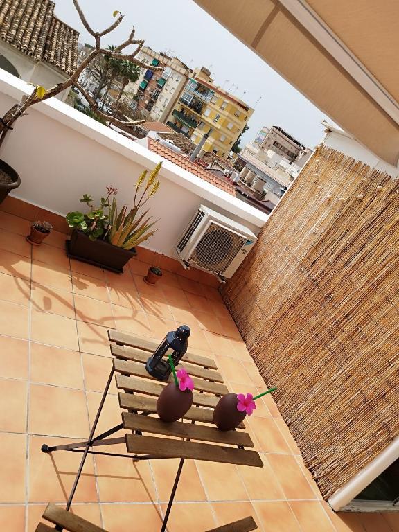 Balkón alebo terasa v ubytovaní Apartamento Plumaria