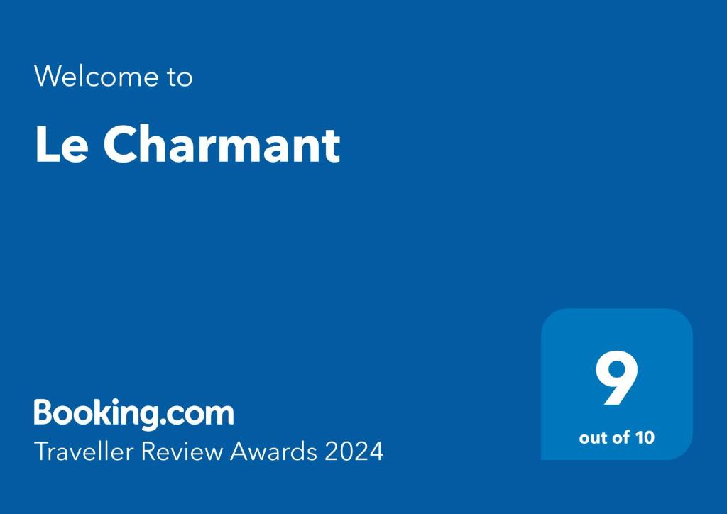 una schermata del sito lechamant con sfondo blu di "Le Charmant" - CIR VDA-SAINT-VINCENT-n 0004 a Saint Vincent