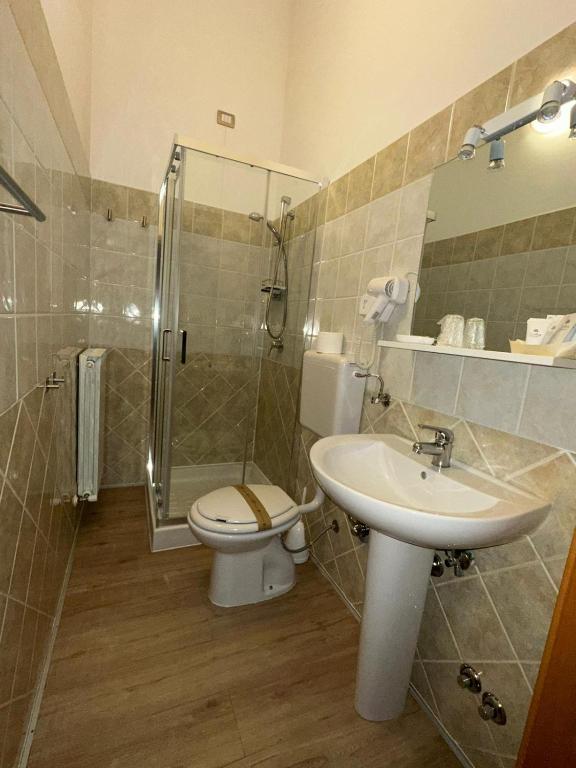 Koupelna v ubytování B&B PALAZZO SASSATELLI