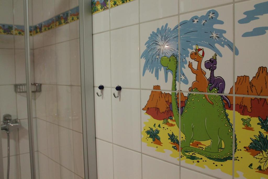 Koupelna v ubytování Pension St. Jakob