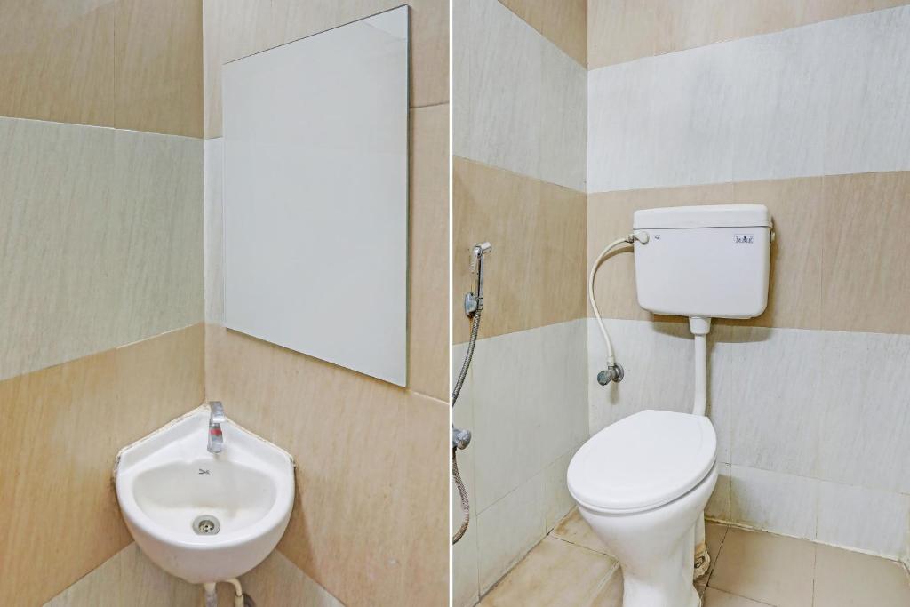 Koupelna v ubytování Hotel O Aarshi Palace