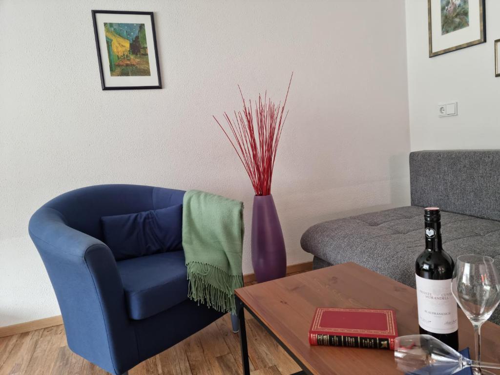 Posezení v ubytování Apartment Kapellenblick