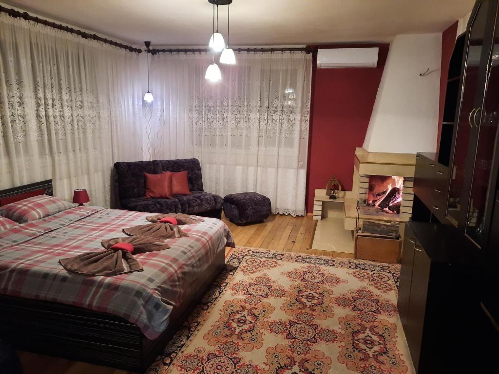 Postel nebo postele na pokoji v ubytování Guest House Lazar Raykov