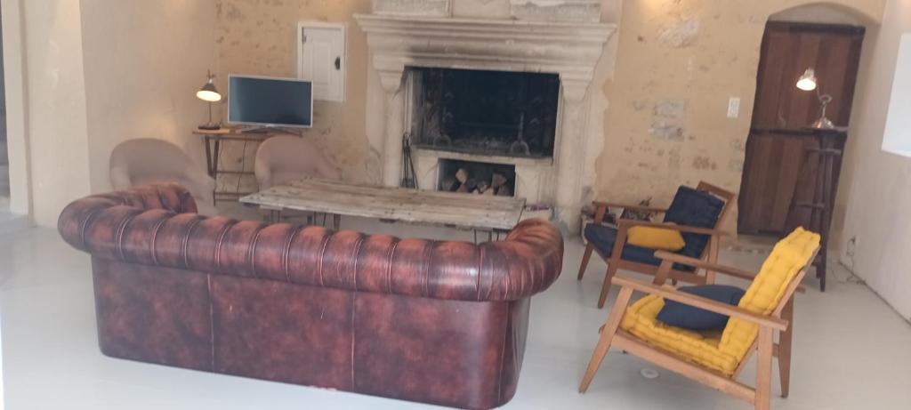 Posezení v ubytování Gîte l'Echauguette du Perche