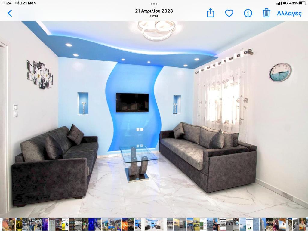 Posezení v ubytování Theofilos apartment