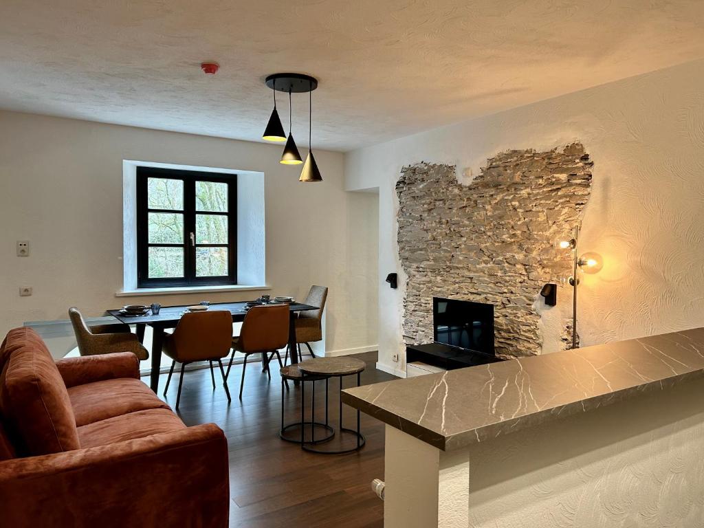 Posezení v ubytování Cacele - La croisette 5 appartementen en 6 tweepersoonskamers