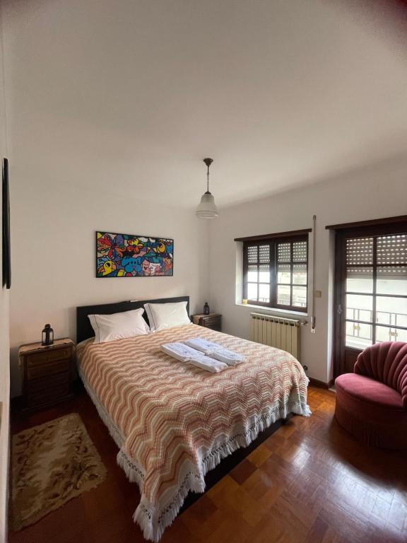 Posteľ alebo postele v izbe v ubytovaní Casa da Clô