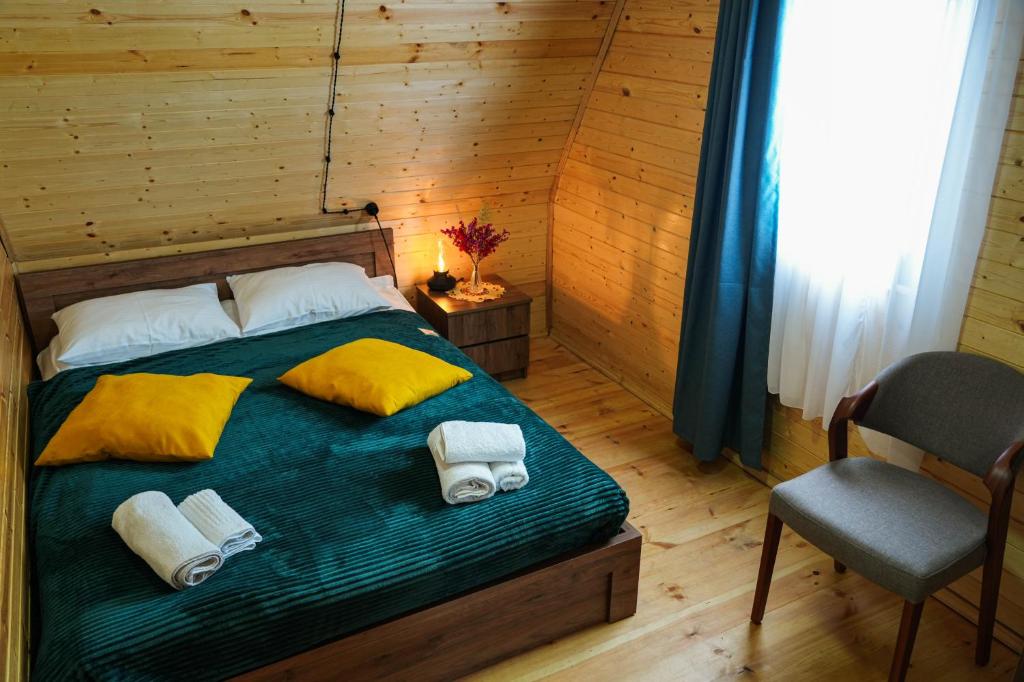 Postel nebo postele na pokoji v ubytování Villa Hillside Gudauri