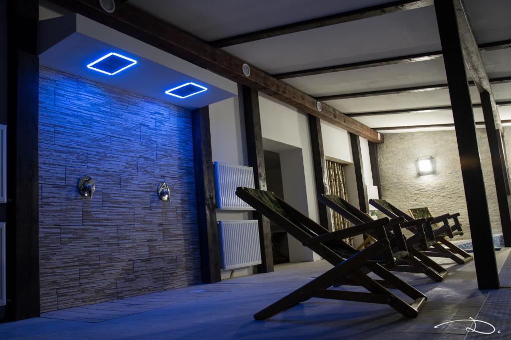 Fitness centrum a/nebo fitness zařízení v ubytování Pensiunea Andreea