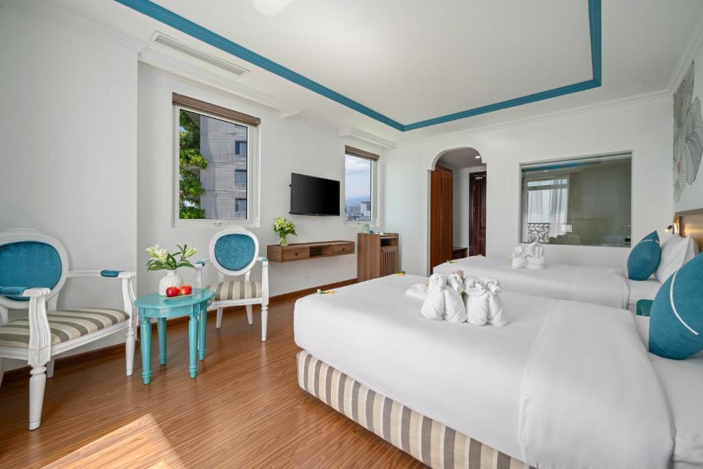Suite 2 Giường Đơn Hướng Đại Dương Có Ban Công
