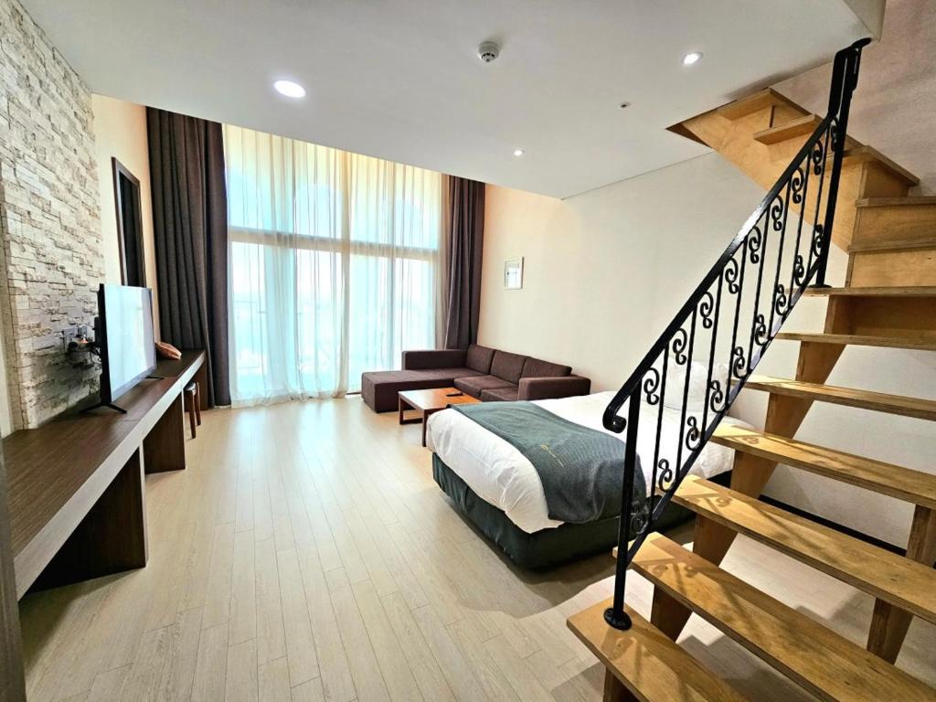 TV a/nebo společenská místnost v ubytování Hotel Thesoom Forest