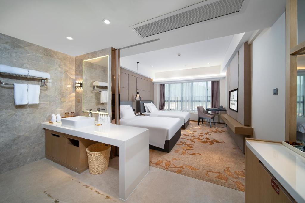 Meihao Lizhi Hotel Guangzhou Nansha Tianhou Temple Branch - Habitación Gemela Premium