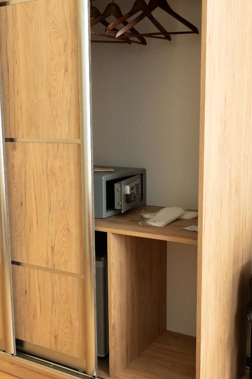 O bucătărie sau chicinetă la Pension a und a