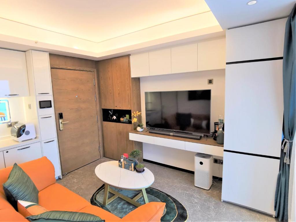 Kuchyň nebo kuchyňský kout v ubytování Interact China Fine Condo - Shenzhen Bay