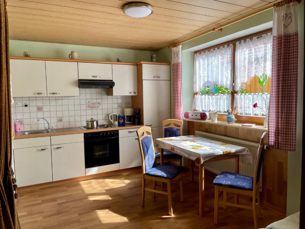 Kuchyň nebo kuchyňský kout v ubytování Pension Höchemer