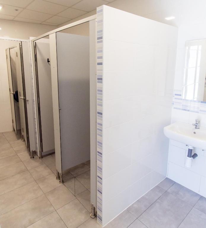 Koupelna v ubytování MyWay Albergue de Peregrinos