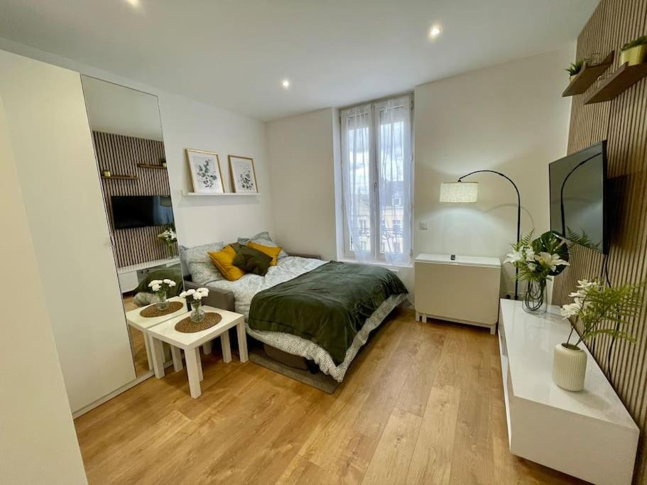 Ένα ή περισσότερα κρεβάτια σε δωμάτιο στο Appartement cosy hyper centre