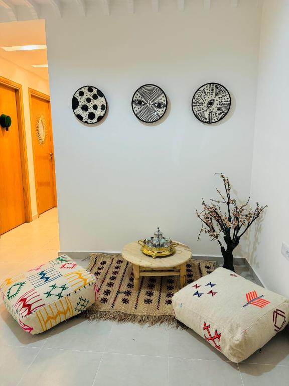 Posezení v ubytování Le Majorelle Cozy Flat