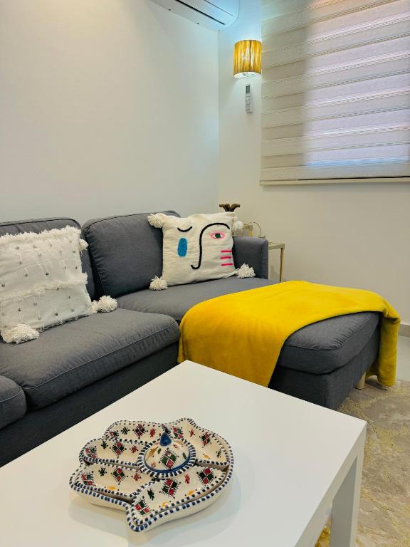 Posezení v ubytování Le Majorelle Cozy Flat