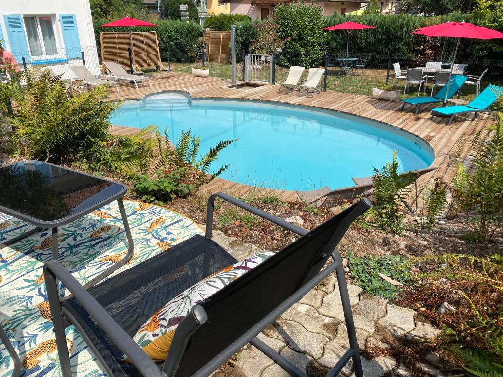 Les 4 flocons à 100m lac et du centre ville , wifi, parking, sauna - 17