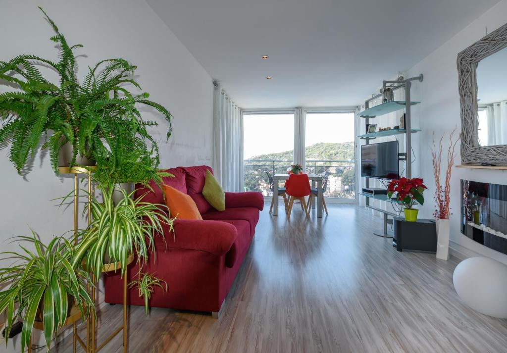 A seating area at Apartamento Reisol