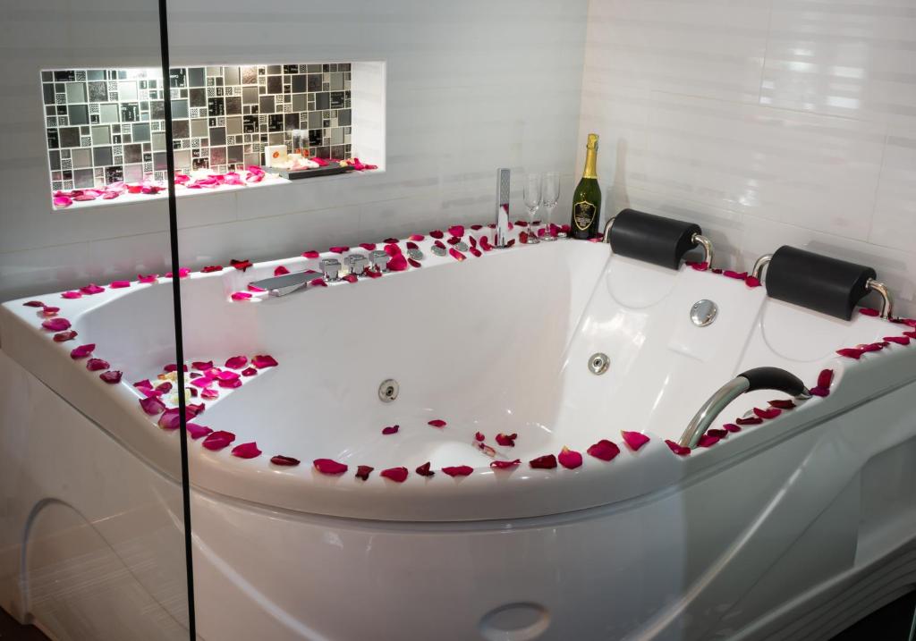 Koupelna v ubytování Hotel Risot
