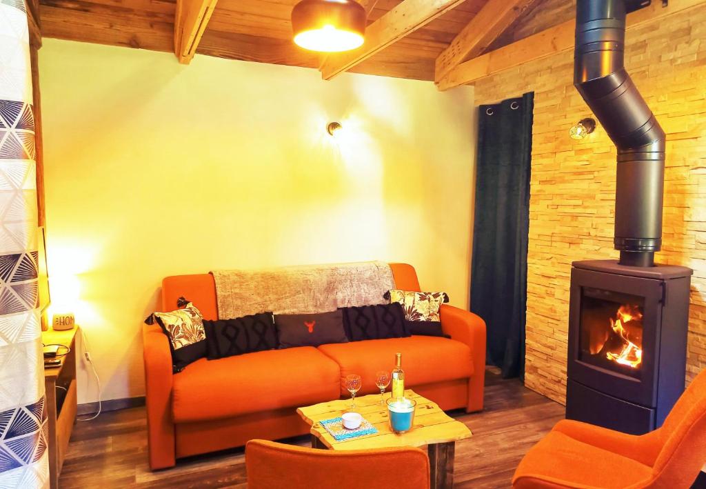 Posedenie v ubytovaní "Le Cabanon cendré" petit chalet cosy au coeur de Gérardmer