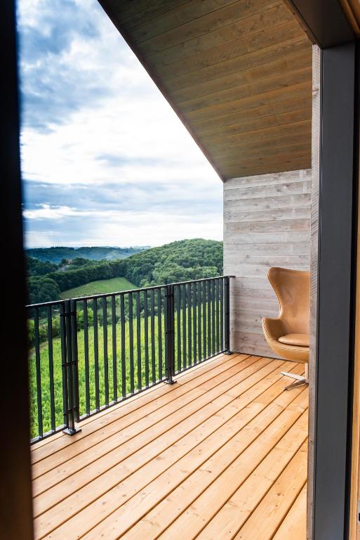Balkón nebo terasa v ubytování Ferienhaus Am Grassnitzberg 18a