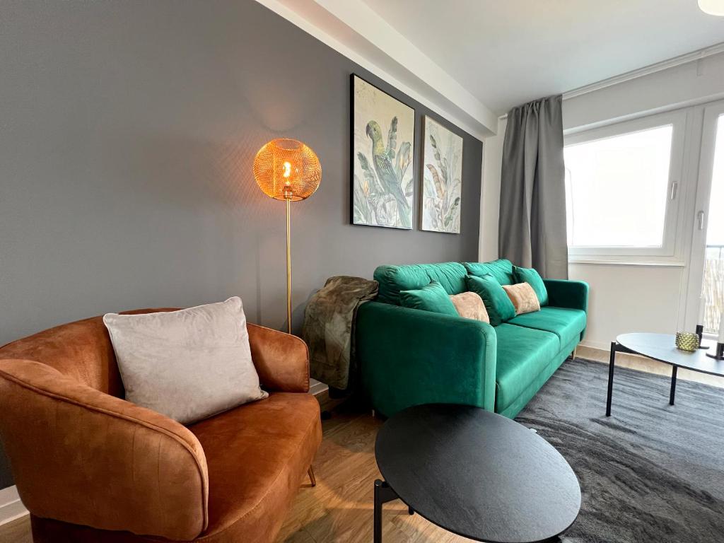 Χώρος καθιστικού στο Luxury 3 Room Chemnitz