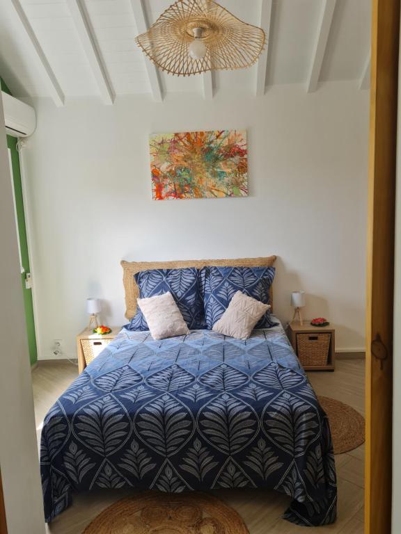 Postel nebo postele na pokoji v ubytování Gîte L'instant Cocooning