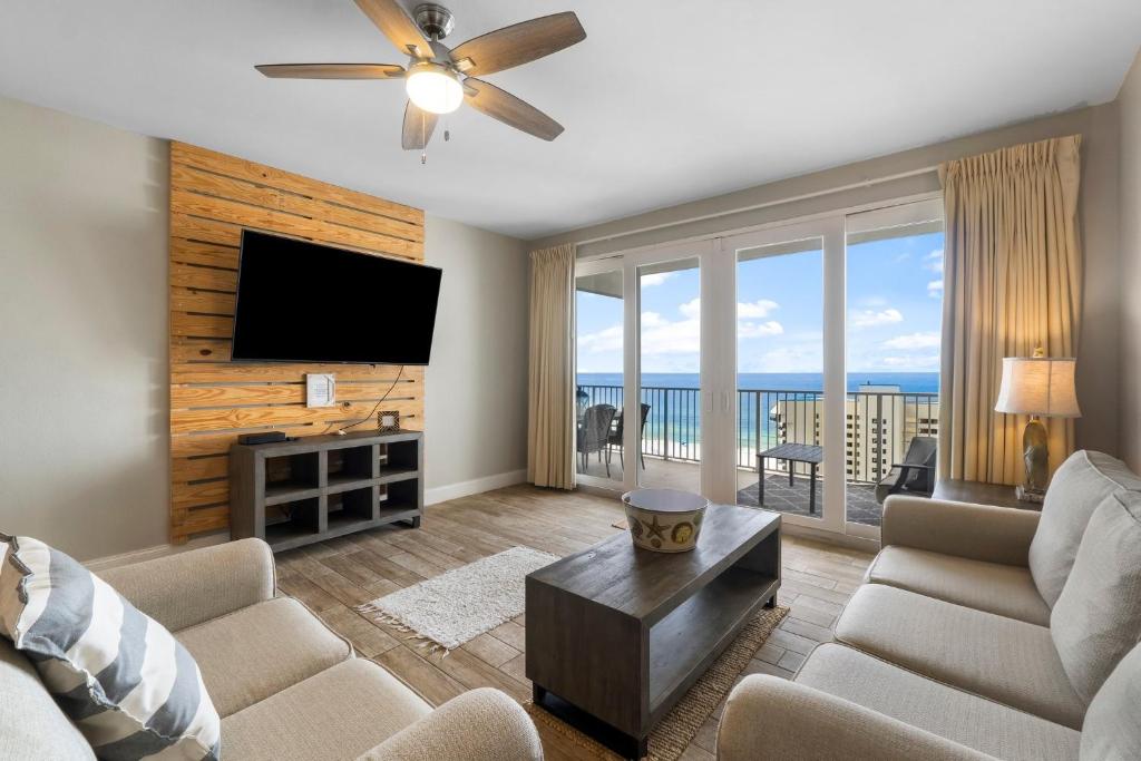 A television and/or entertainment centre at Laketown Wharf #1411 by Nautical Properties