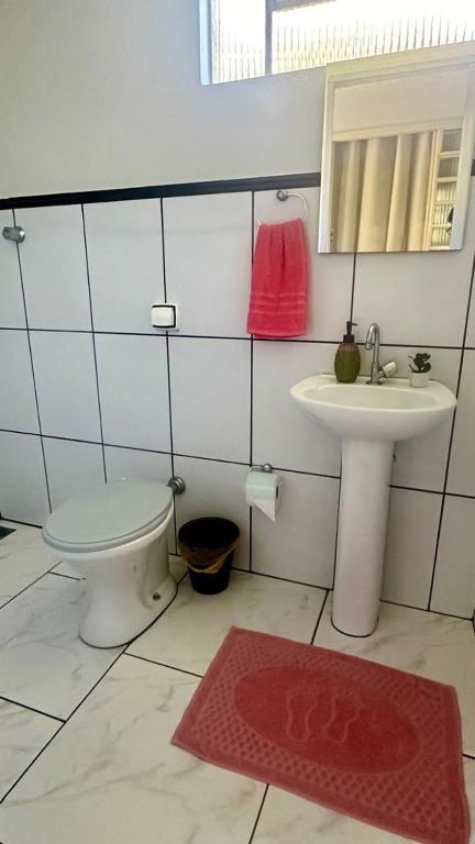 Koupelna v ubytování Sossego e Fé