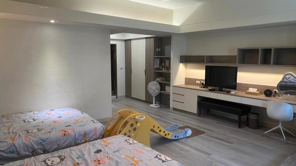 Kuchyň nebo kuchyňský kout v ubytování Panda Homestay