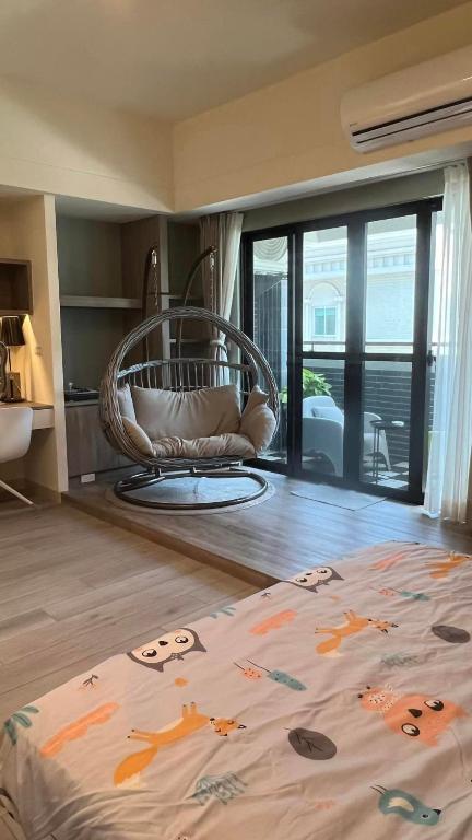Postel nebo postele na pokoji v ubytování Panda Homestay